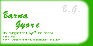 barna gyore business card